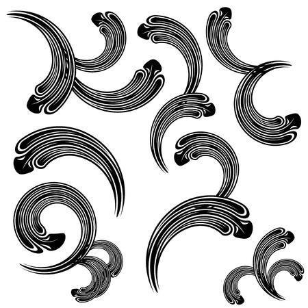 Swirl floral design のイラスト素材