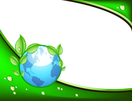 Eco template with globeのイラスト素材