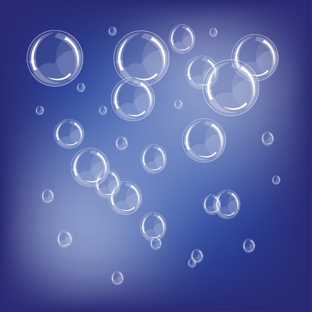 Blue bubblesのイラスト素材