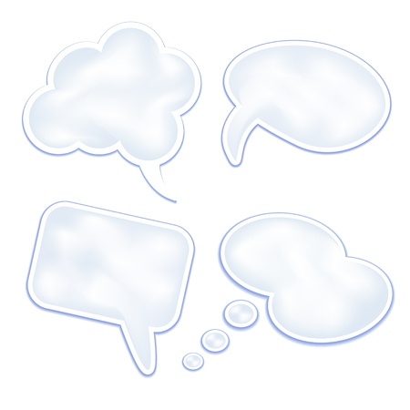 Set of speech clouds and bubblesのイラスト素材