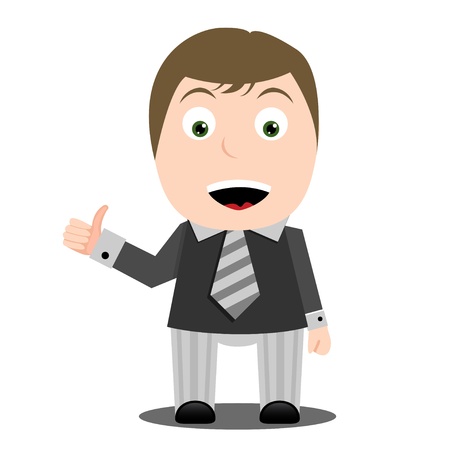 Business man with thumb upのイラスト素材