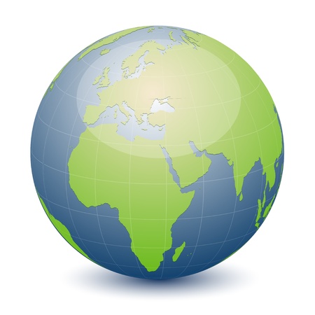 Blue globe - europe and africaのイラスト素材