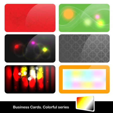Stylish colorful business cardsのイラスト素材