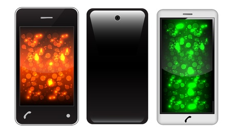 touch Screen Phone With Colorful Screenのイラスト素材