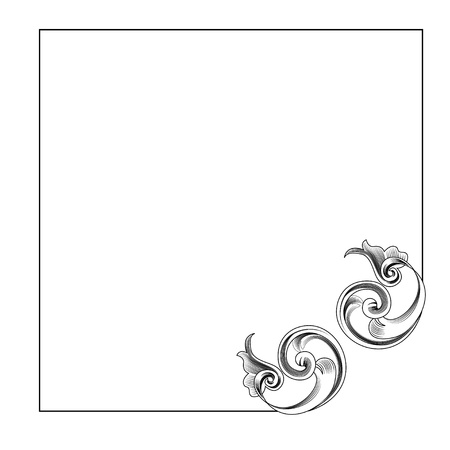 Victorian Style Corner Decorationのイラスト素材