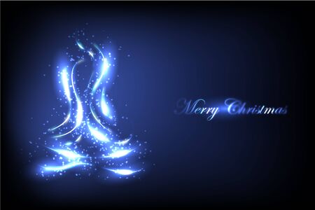 Abstract Glowing Christmas Treeのイラスト素材