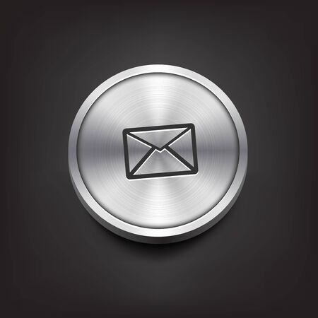 Metal Email Iconのイラスト素材