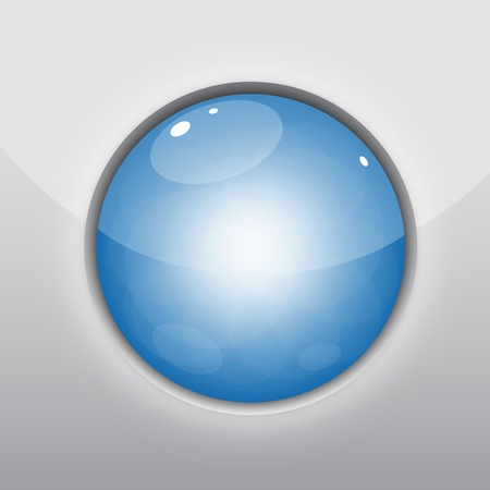 Glossy Blue Buttonのイラスト素材