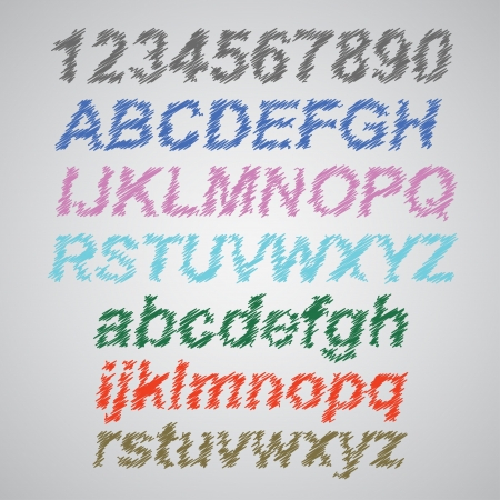Scribble Fontのイラスト素材