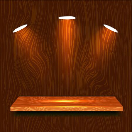 3d Wooden Shelfのイラスト素材