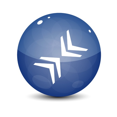 Blue Icon with Arrowsのイラスト素材