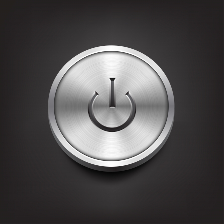 Metal Power Buttonのイラスト素材