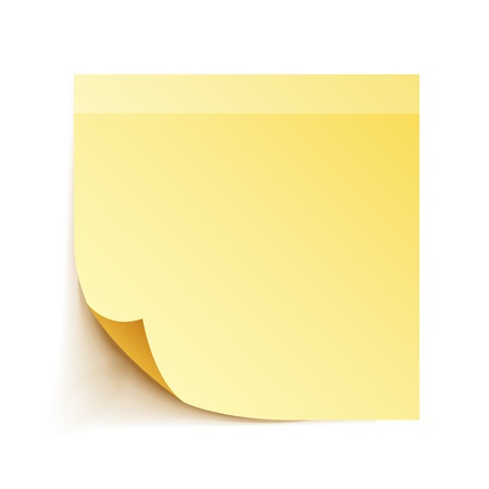 Yellow Stick Note Paper のイラスト素材