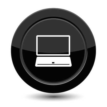 Button with laptopのイラスト素材