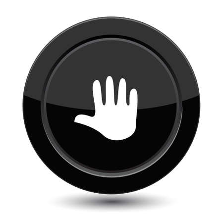 Button with handのイラスト素材