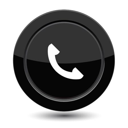 Button with phoneのイラスト素材