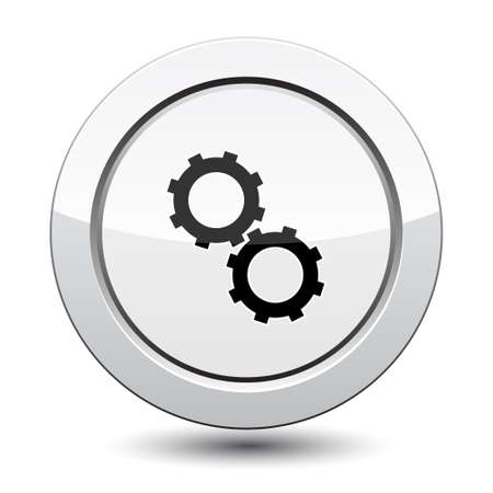 Button with Gear iconのイラスト素材