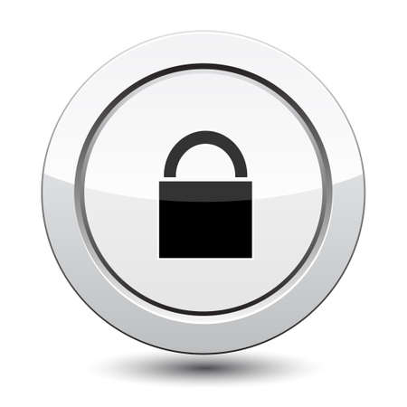 Button with Padlock Iconのイラスト素材