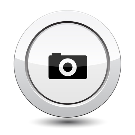 Button with cameraのイラスト素材