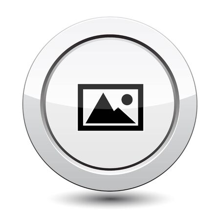 Button with mountainのイラスト素材