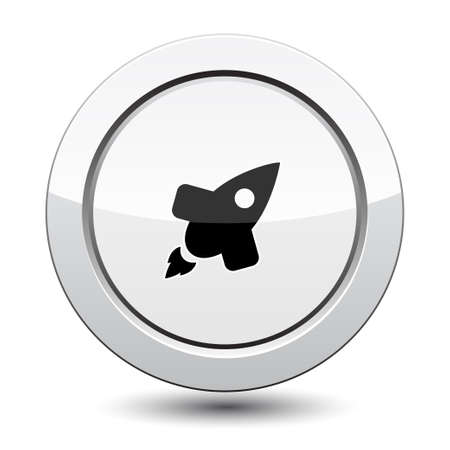 Button with Airplane Iconのイラスト素材