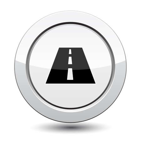 Button with roadのイラスト素材