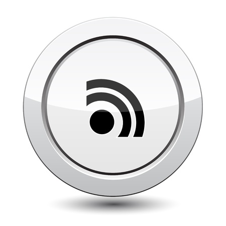 Button with Rss Iconのイラスト素材