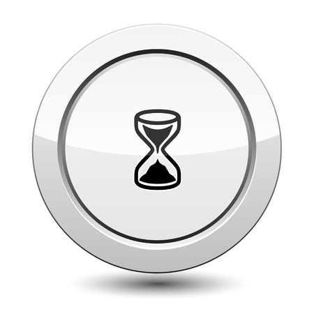 Button with Sand Clock Iconのイラスト素材