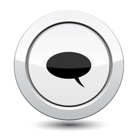 Button with Comment Iconのイラスト素材