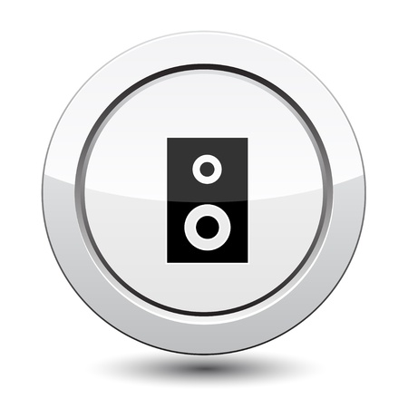 Button with music columnのイラスト素材