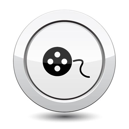Button with filmのイラスト素材