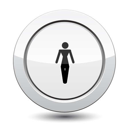 Button with Manのイラスト素材