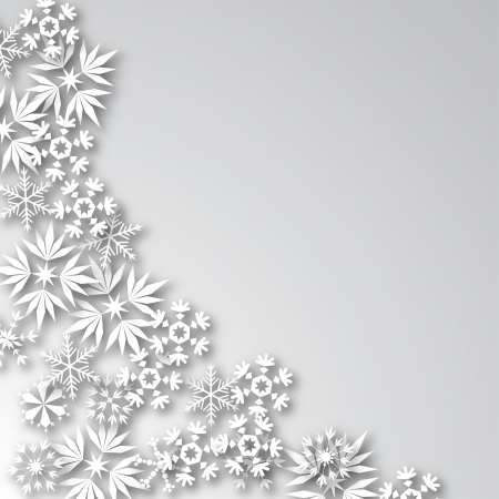 White Background with Snowflakesのイラスト素材