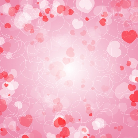 Valentine s Day Background with Hearts のイラスト素材