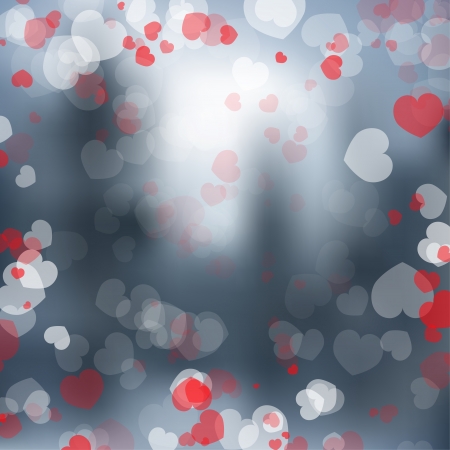 Valentine s Day Background with Hearts のイラスト素材
