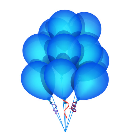 Blue Party Balloonsのイラスト素材