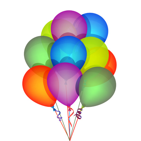 Multicolor Party Balloonsのイラスト素材
