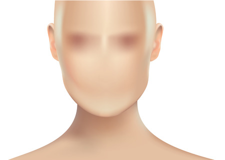 Empty Womans Faceのイラスト素材