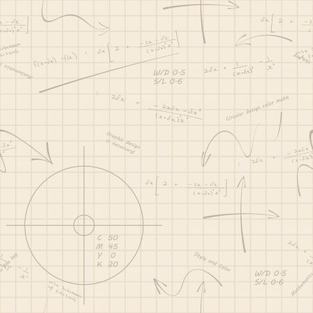 Seamless Mathematics and Design Backgroundのイラスト素材