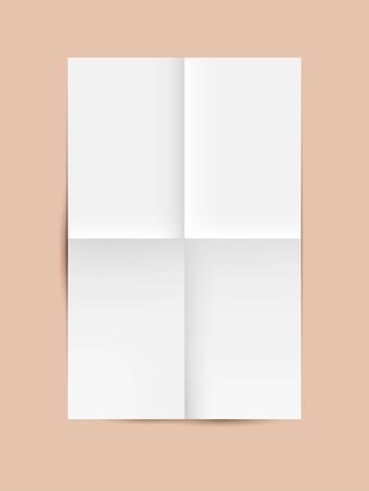 White Folded Paper Sheetのイラスト素材