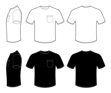 Man\'s T Shirt with Pocketのイラスト素材