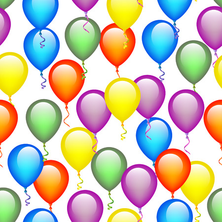 Seamless Colorful Balloon Patternのイラスト素材