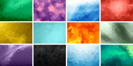 Set of Polygonal Backgroundsのイラスト素材