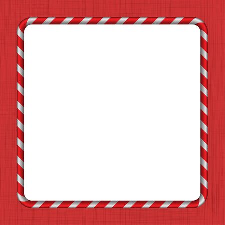 Christmas Candy Cane Frameのイラスト素材