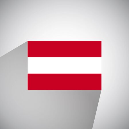 Flat Style Flag of Austriaのイラスト素材