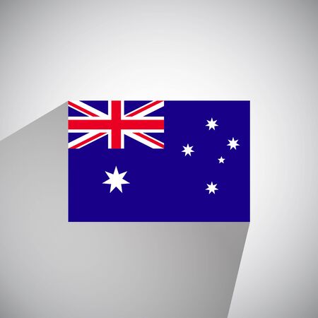 Flat Style Flag of Australiaのイラスト素材