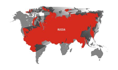 Map of Russiaのイラスト素材