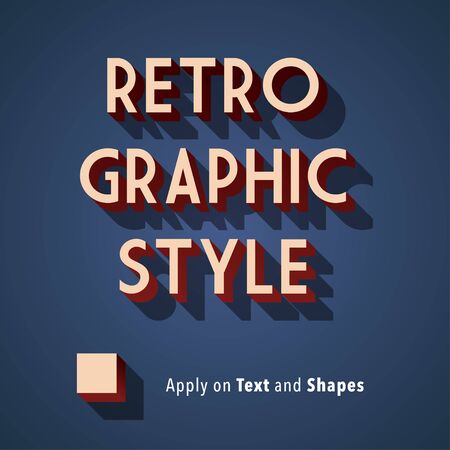 Retro Graphic Style. Apply this style on shapes and text using graphic styles panel.のイラスト素材