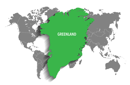 Map of Greenlandのイラスト素材