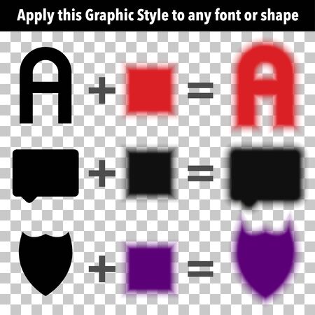 Vector Blur Graphic Style for Text and Shapes. Please download only vector file.のイラスト素材